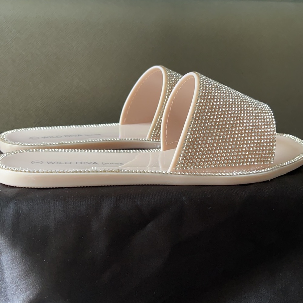 Nude Rhinestone Flats - Picture 4 of 4
